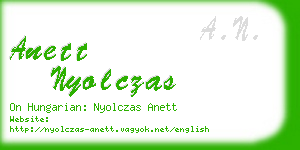 anett nyolczas business card